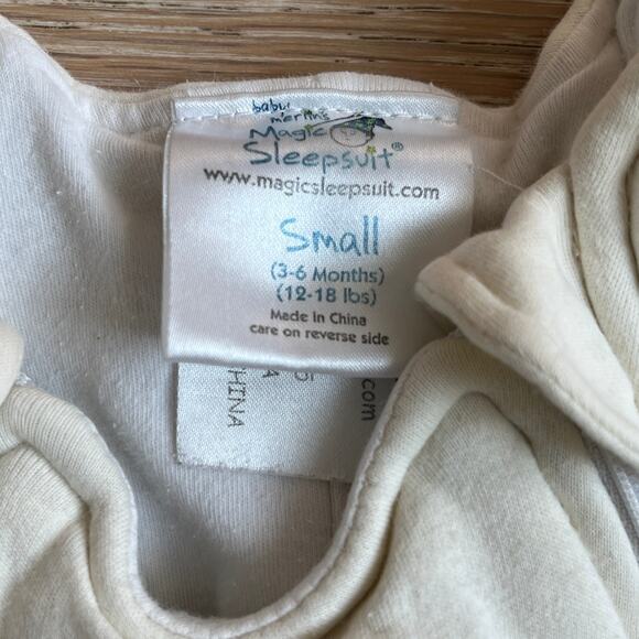 Baby Merlin's Magic Sleepsuit Small 3-6 Months Yellow Swaddle - Picture 4 of 6